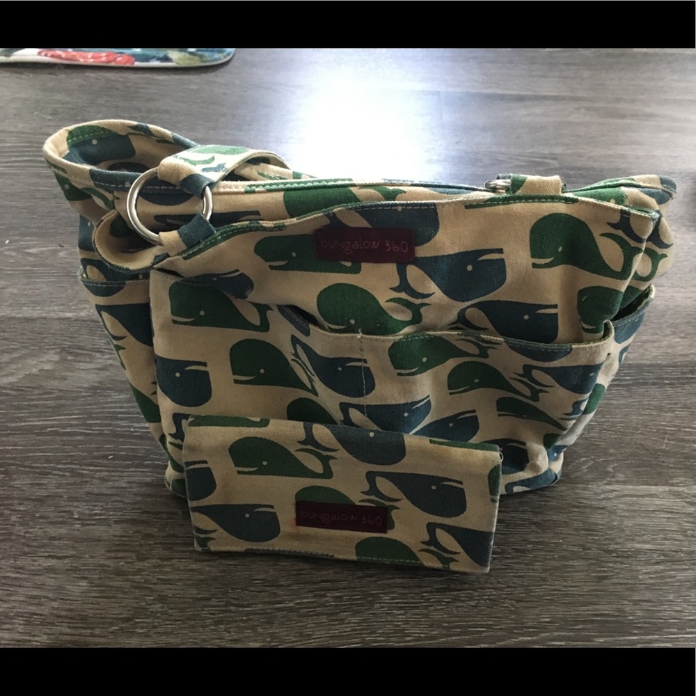 Bungalow 360 canvas handbag with coin purse